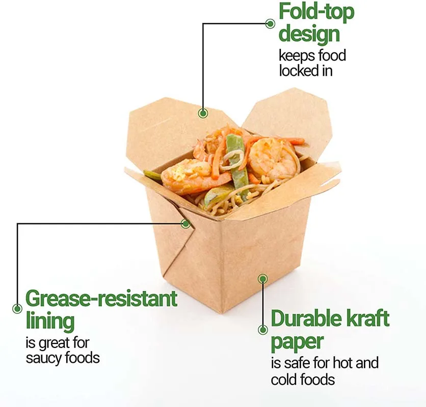 8 Ounce Take Out Boxes, Tab-Lock, Gray Paper Take Home Boxes, Recyclable, For Restaurants