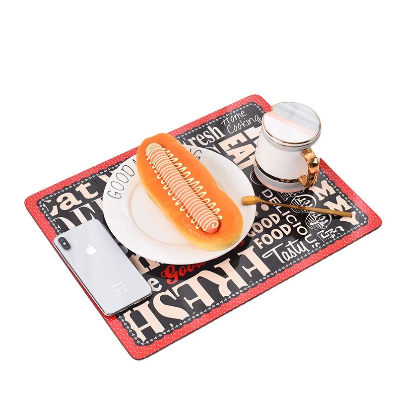 Custom Printed Paper Disposable Table Placemat Pad For Restaurants wood table mat