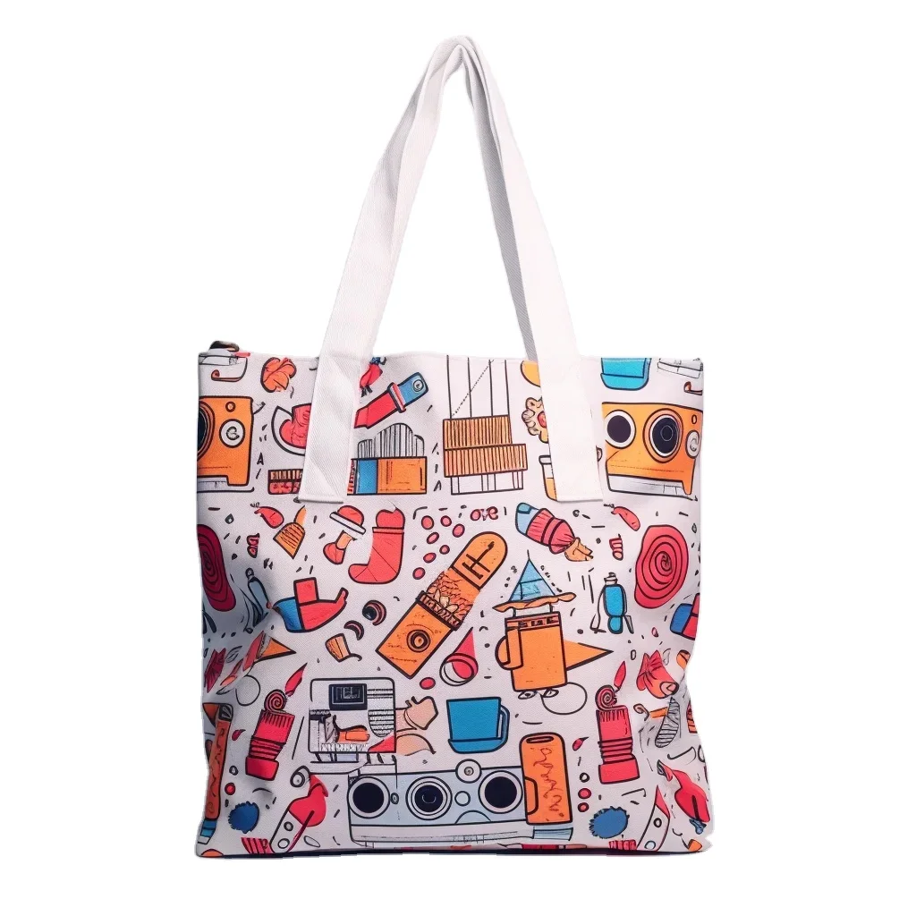 Eco Coloured Colourful Gift Linen Cotton Canvas Big Holiday Gold Stamping Blue Reusable Santa Christmas Jute Tote Shopping Bag