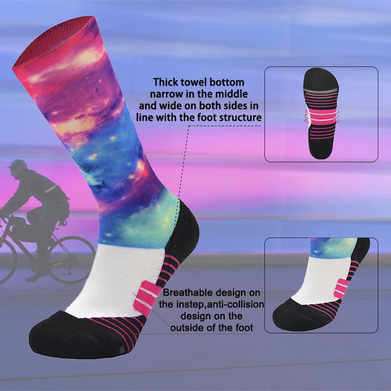 Top quality 2022 athletic football custom embroidery logo running terry crew sports socks sublimation for unisex