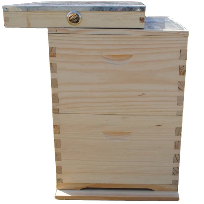 
High Quality Wood Australian Bee Hive with Frame for Beekeeping Equipment Double 10F Full Depth Australian Beehive 