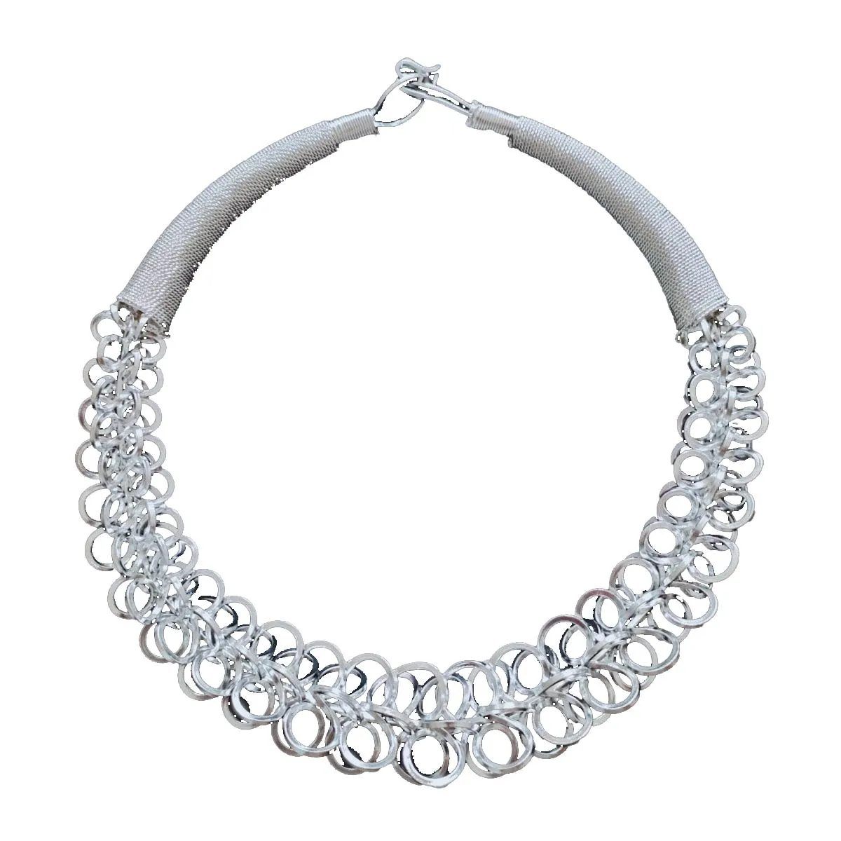 Depth  Chinese Miao Hmong ethnic necklaces aluminum plated silver Accessories Culture Feat