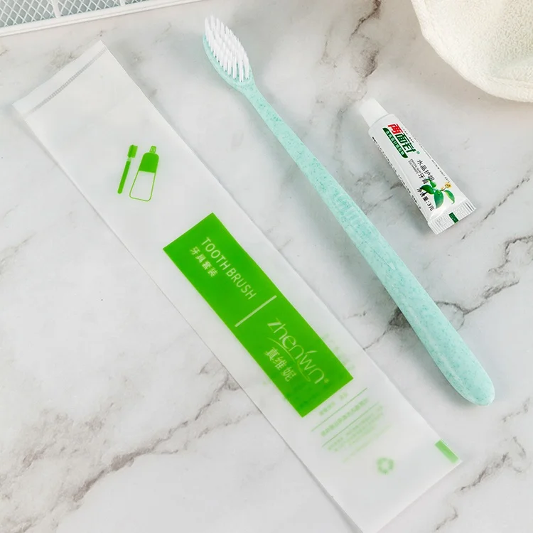 Hotel Amenities customization disposable Dental Kit Hotel Toothbrush with toothpaste kit