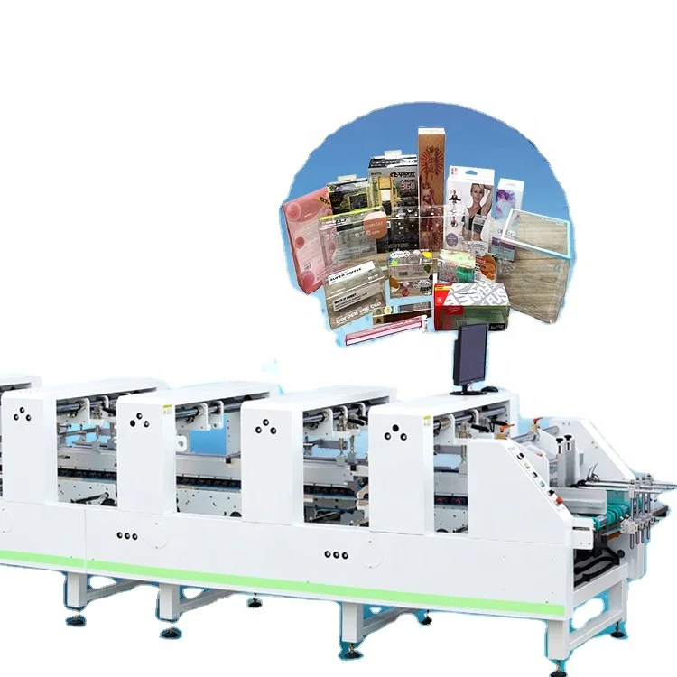 HEYU высокое качество ПВХ жесткие прозрачные коробки Автоматическая склеивающая машина пластиковые Складная