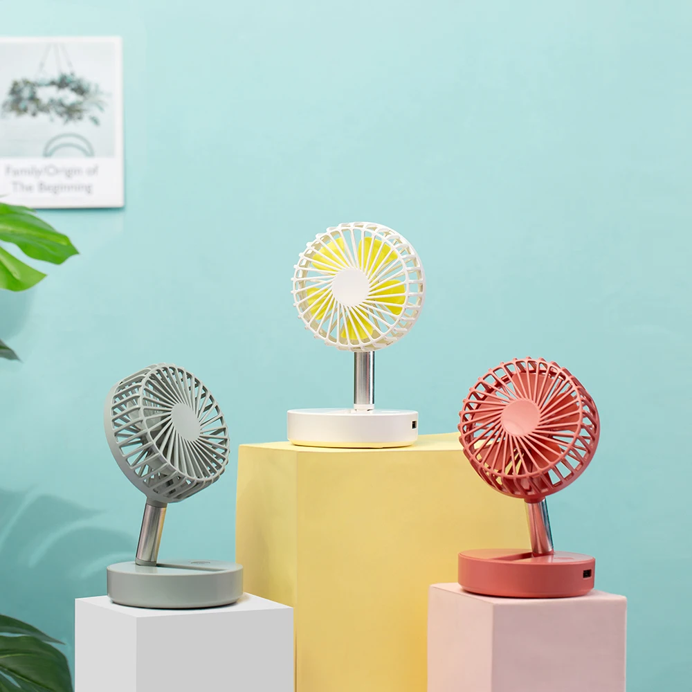 2024 New Folding Portable Desk Rechargeable Table Fans 2000mAh Emergency Power Bank Foldable Table Fan Mini Foldable Fan