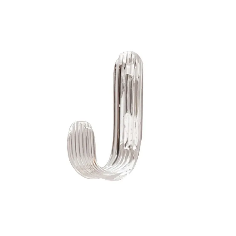 Plastic light luxury transparent traceless hook paste strong wholesale door back bathroom perforation-free acrylic novelty hooks