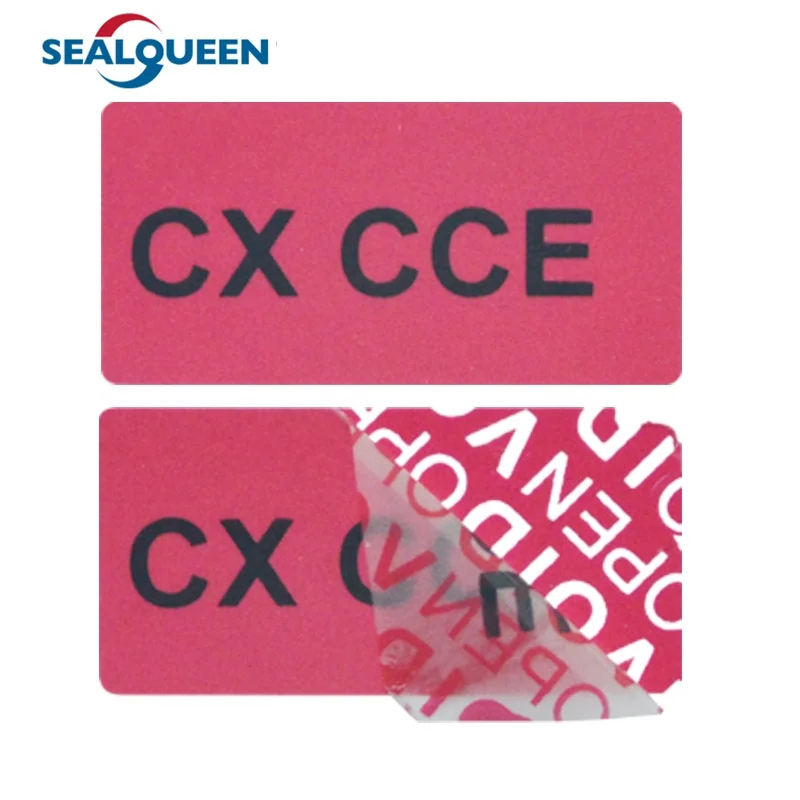 Custom Printed OPEN VOID Warranty Tamper Proof Self Seal Security Packaging Seal Label