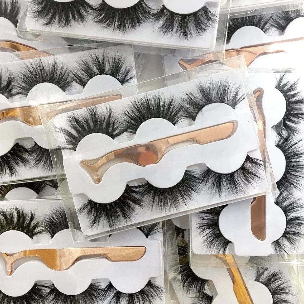 
individual custom fluffy mink lashes3d 25mm mink wholesale vendor bulk 25mm lashes3d wholesale vendor 25mm luxury real mink 