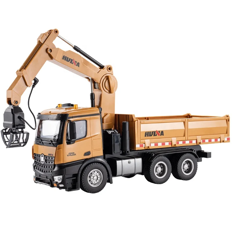 HUINA1575 1/14 Alloy Timber Grab Dumper 26CH Radio Controlled Electric Engineering Vehicle Toy Boys 2.4G Frequency Metal