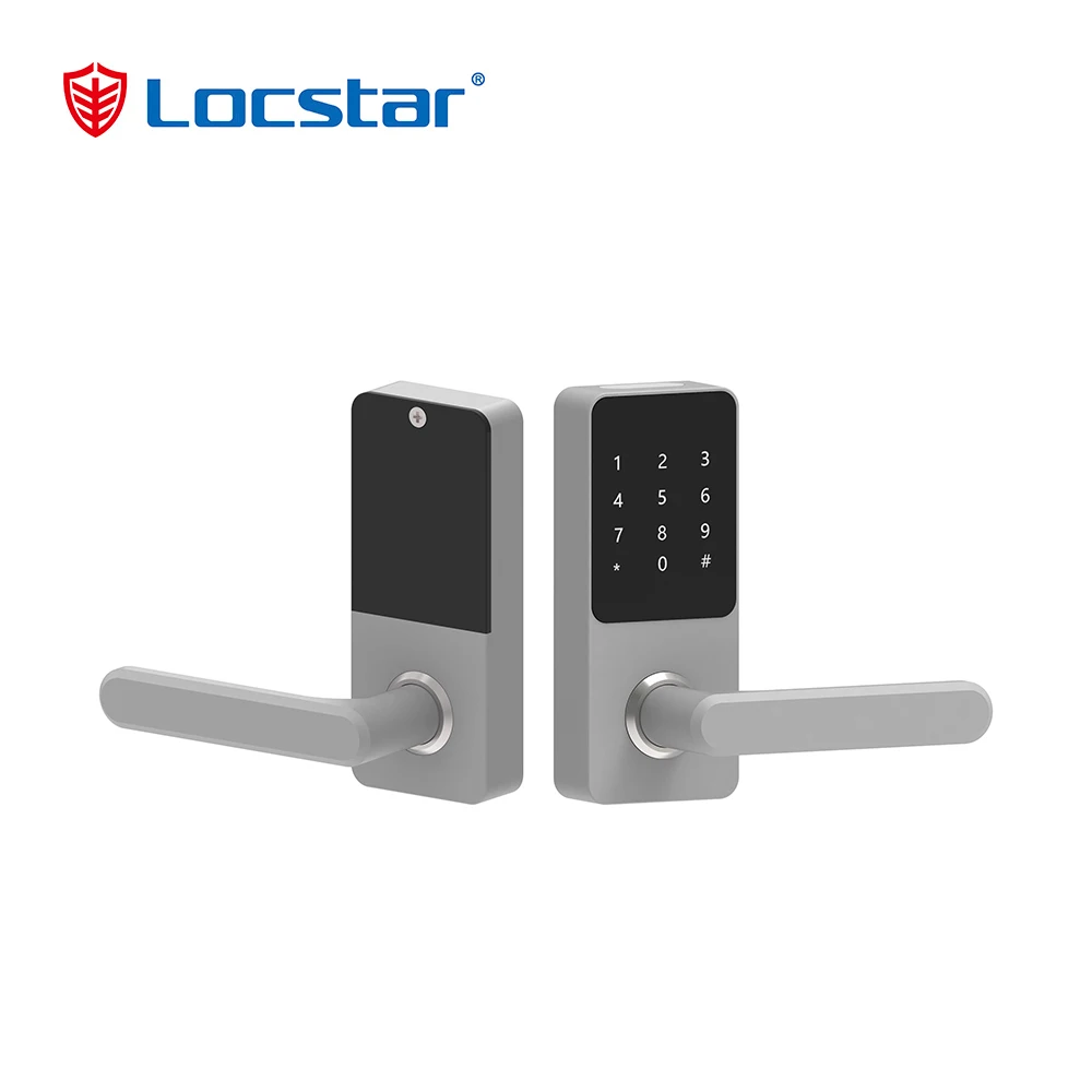 Locstar Tuya Hardware Key Fingerprint Wifi Biometric Shenzhen Home Cylinder European Rim Ttlock Bedroom Smart Door Lock
