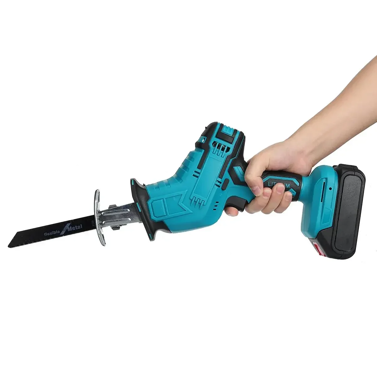 Cordless Reciprocating Saw Power Saw for Wood / Metal Cutting with 4pcs Blades Fit Makita 18v Battery
