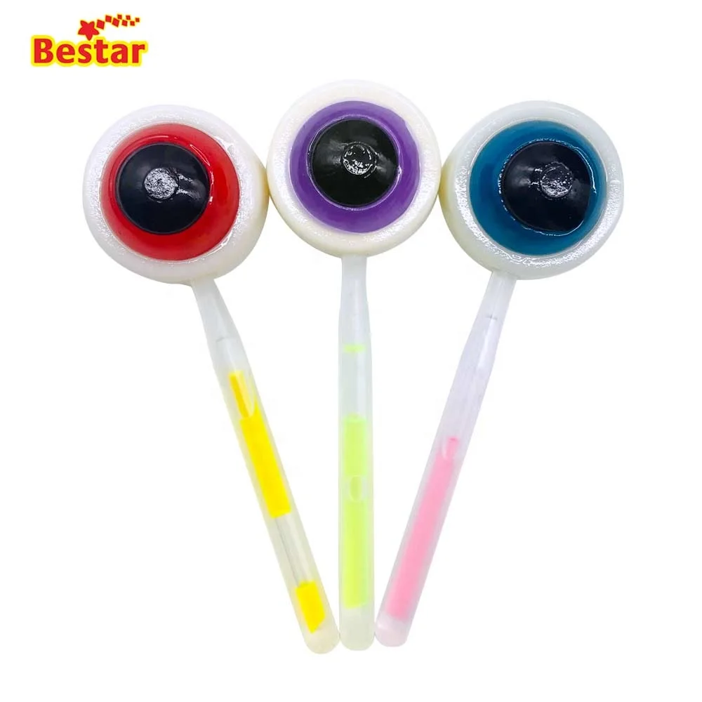 Fruit Flavor Eyeball Shape Hard Sweet Lollipop