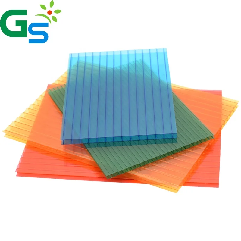 Factory Price Polycarbonate Sun Shades Transparent Plastic Polycarbonate Hollow Sheet For Balcony Roof Cover