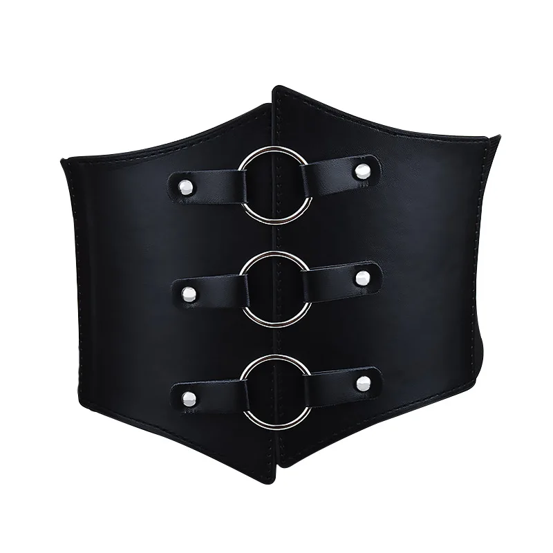 BE-011 Wholesale Factory Black Casual Fashion Fabric Belts Women PU Waist Corset Belt For Girls