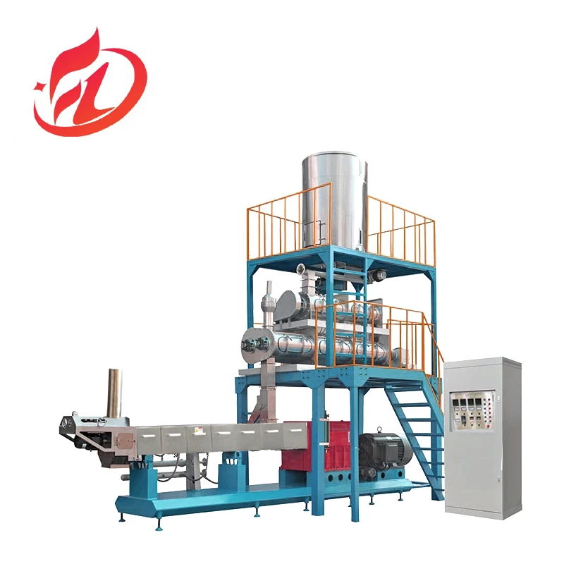 New and Used Stainless Steel Aquatic Feed Fish Food Extruder Machine Floating Sinking Pellet Twin Screw Core for Factory Use