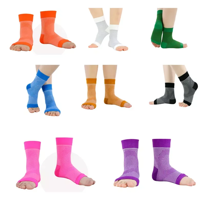 High Compression Nylon Ankle Guard Socks Heel-er Foot Plantar Fasciitis Braces Sleeve