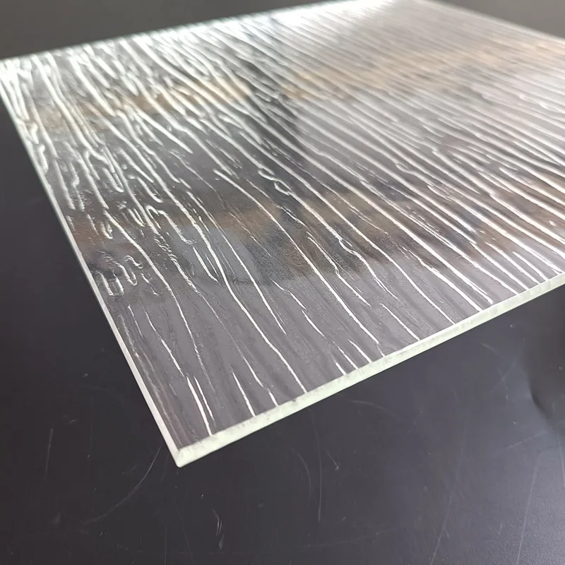 wholesale custom patterned glass sheets panels ultra clear rain pattern decorative glass for wardrobe doors