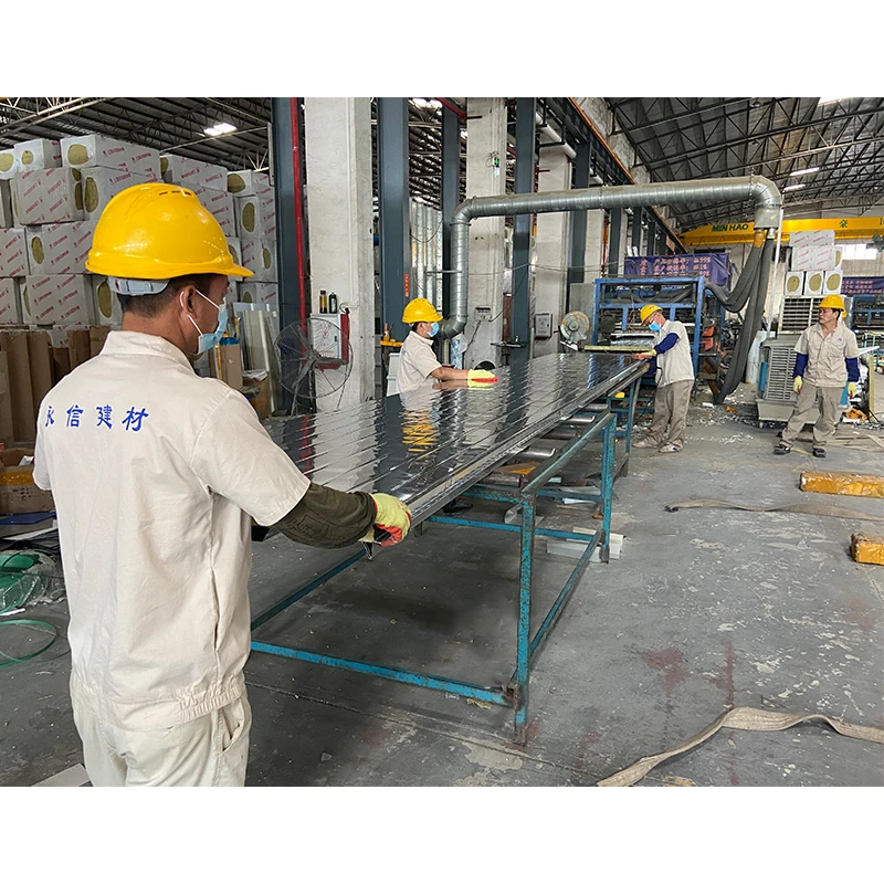 50mm 75mm 100mm Thickness Insulated Exterior Wall Panel Roof Sandwich Panels and Rock Wool Sandwich Panel