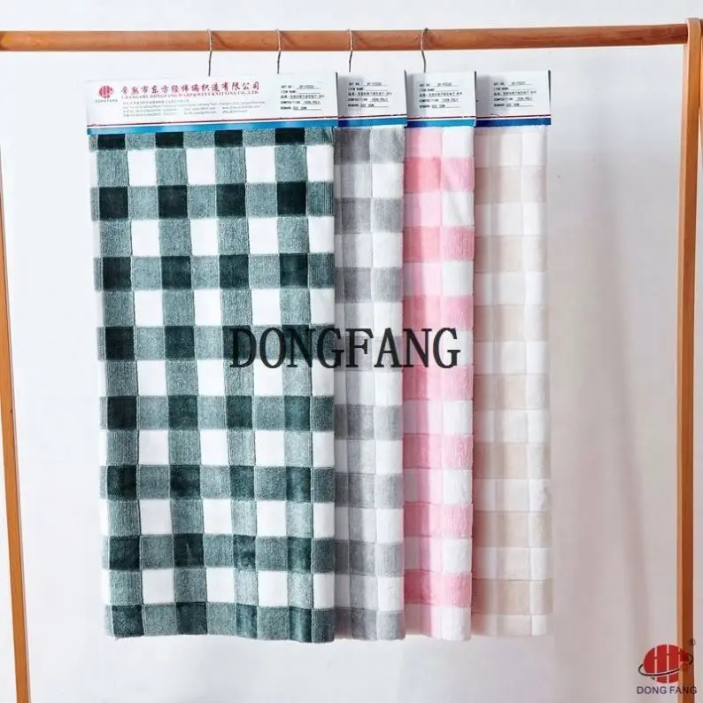 Blanket Fabrics For Cheap Cushion Dubai In Roll Fleece Polyester African China Yard  T-Shirt Rug Embossed Velvet Fabric