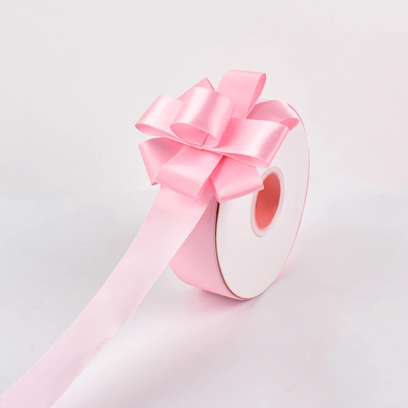 Double Faced Gift Ribbon Bow 3-100mm 100 Yards Ribbon Roll Red Satin Ribbon For Bows