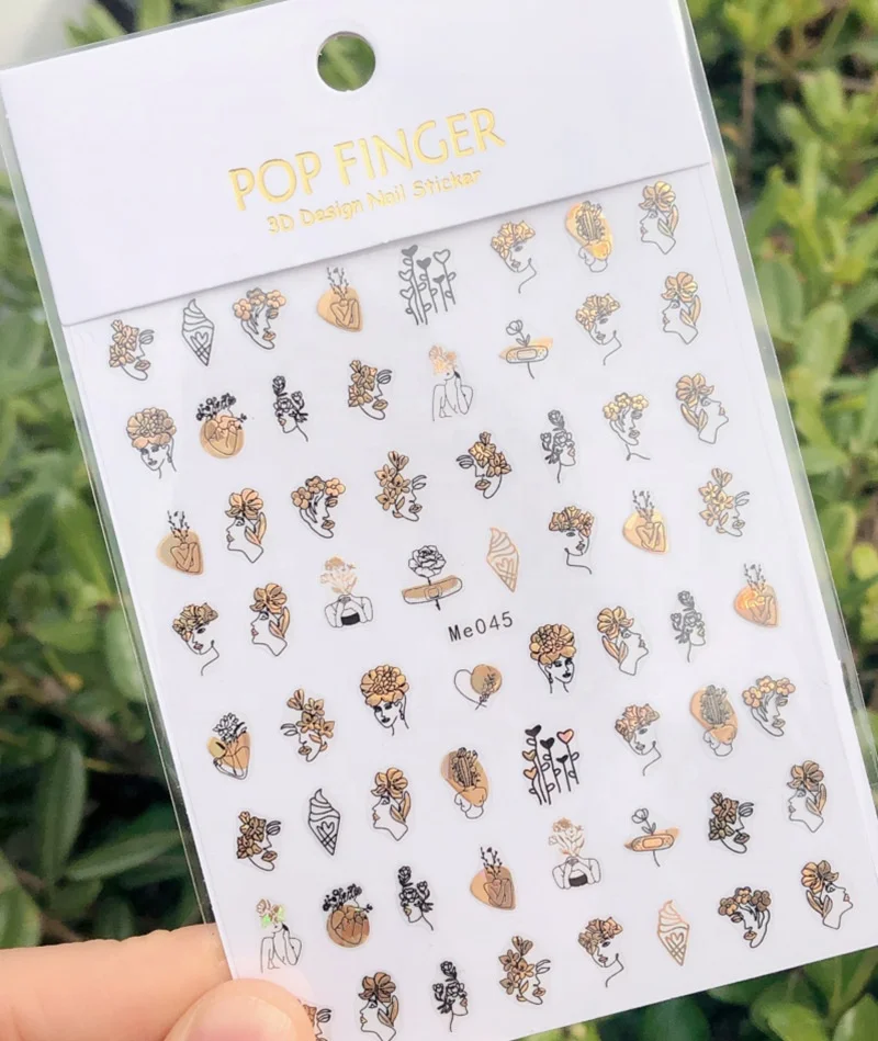 Web Celebrity European And Retro Portrait Nail Self-adhesive  Portrait Nail Sticker  Stickers For Decoration