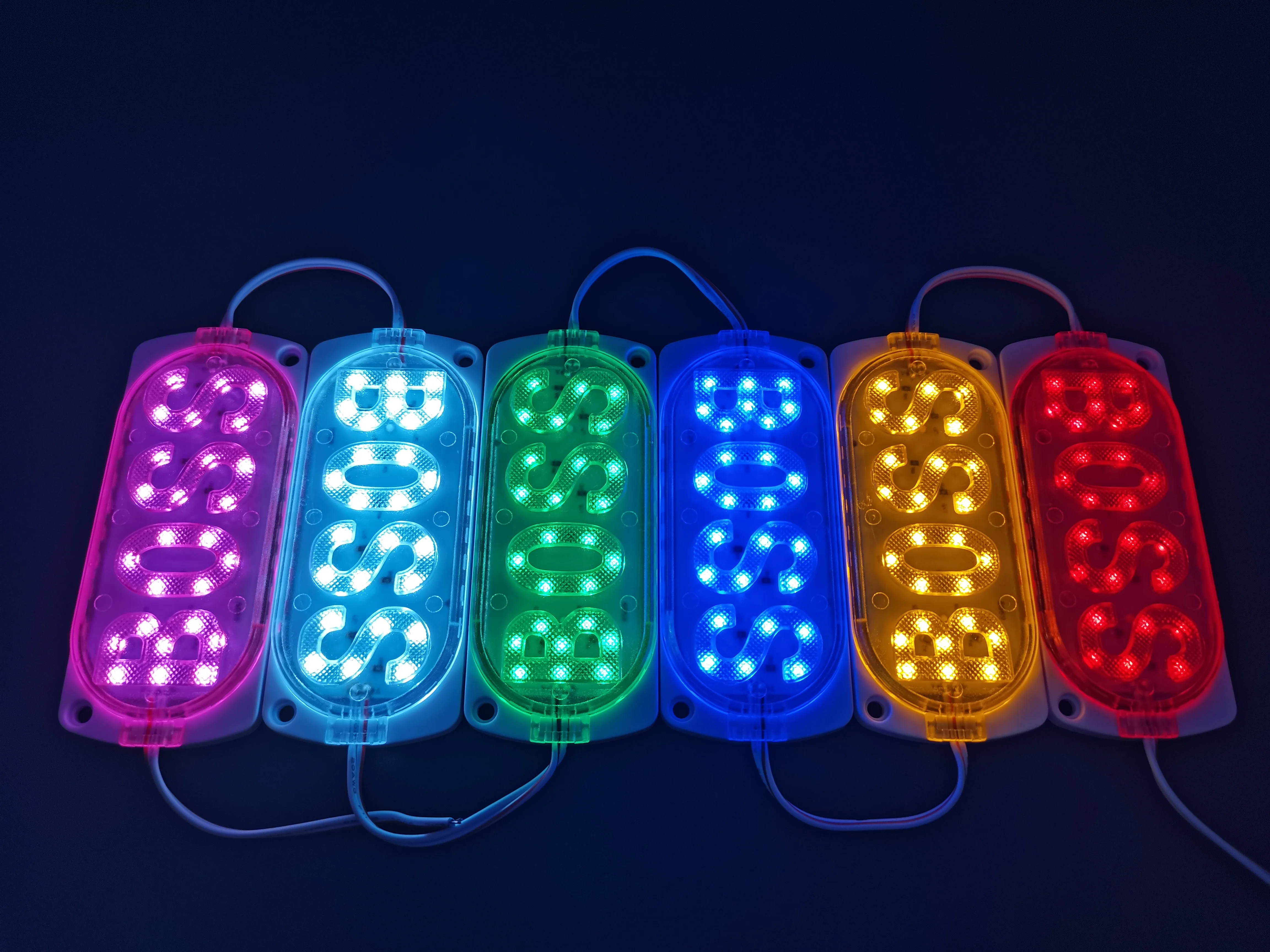 highlight advertising light box module LED light source mirror front light decoration Shop Bars Red Blue Green 12V Flash Strobe