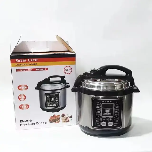 Big capacity 6L multifunctional Electric Pressure Cooker household rice cooker for soup rice meat cake porridge silver crest