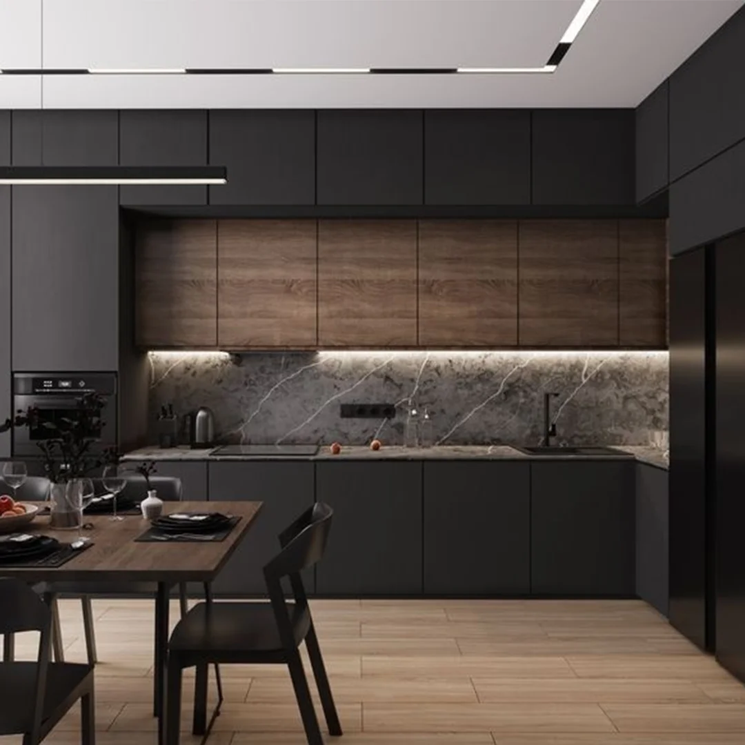 Black Melamine Kitchen Cabinet Imported Italian Cabinetry From China Manufacturers Sintered Stone Modern Kitchen Cabinet