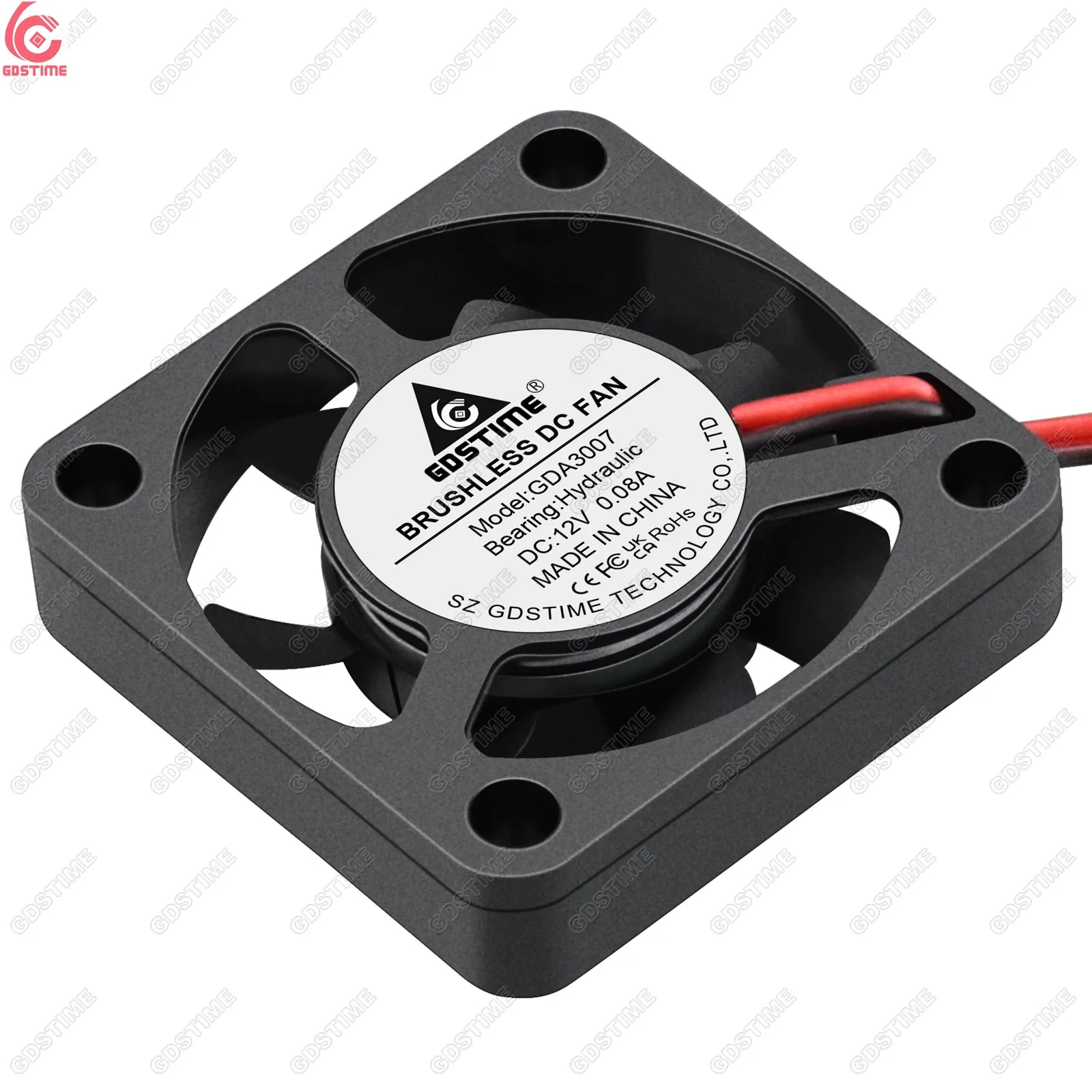 Gdstime GDA3007 30x30x7mm 30mm DC 12v Sleeve Bearing Brushless Axial Slient Cooling Fan