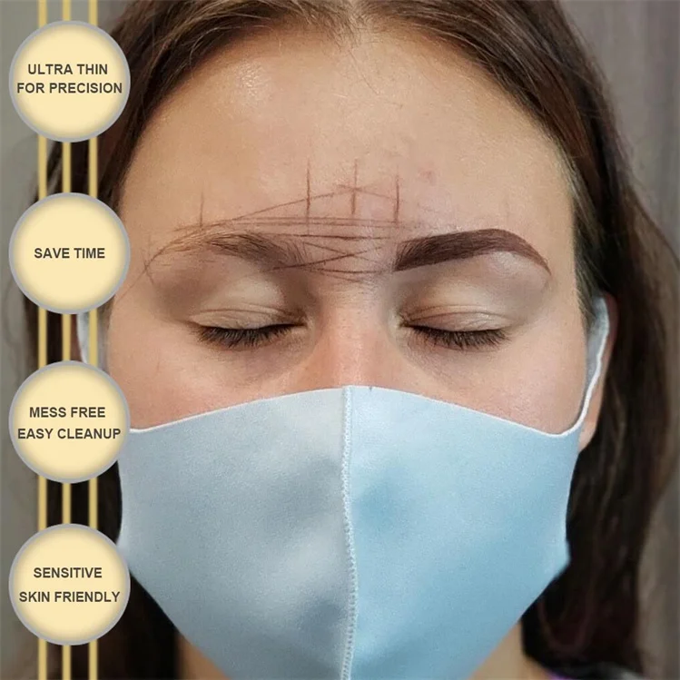 Cheap Microblading 5 Colored 10m Eyebrow  Positioning Tool  White Thread Point Pre-Inked  Eyebrow Mapping String