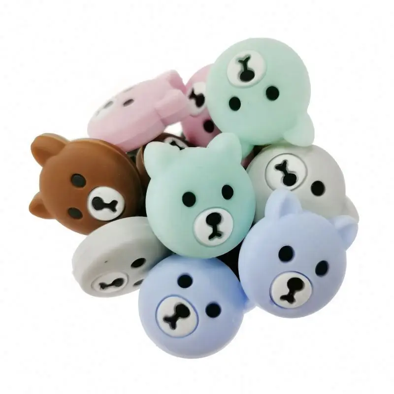 Promotions Lovely Baby Comfort Chain Necklace Diy Beading Teether Ball Toy Bear Silicone Bead