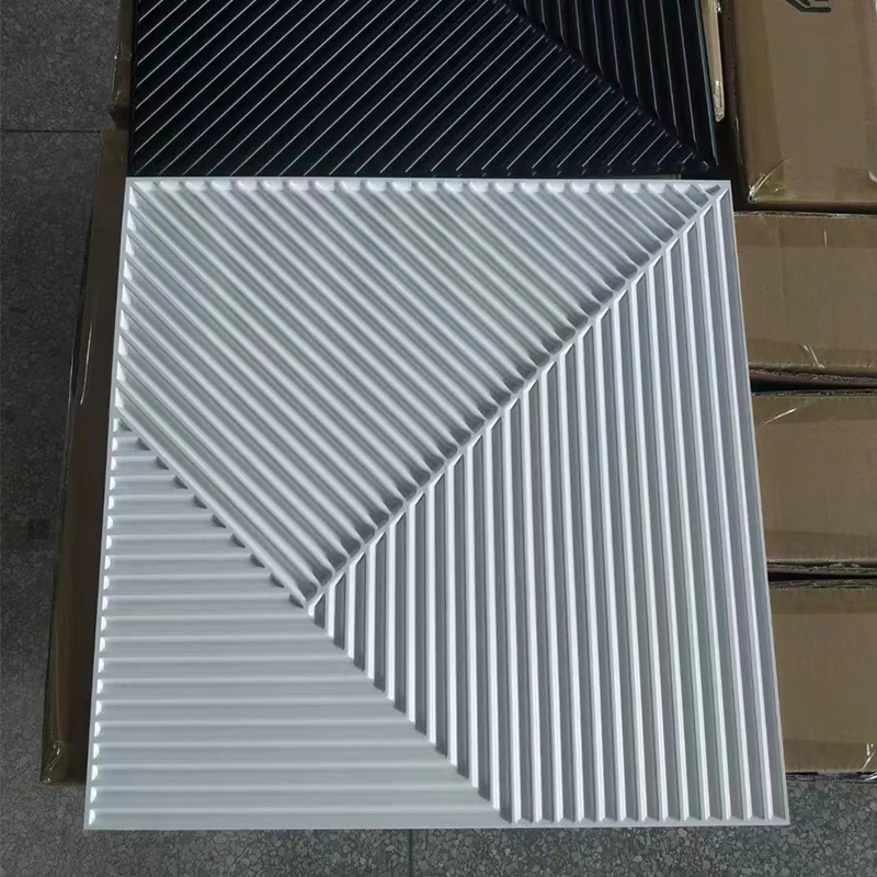 veneer tile high quality soft pvc cladding material bendable design wall claddings 3d wall paenls 50*50cm