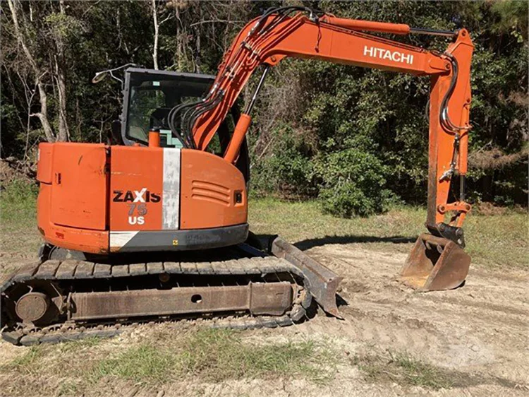 Original 7.5 ton hitachi ex75ur for sale ex75 EX75UR-5 used excavator ZX75 ZX 75 with Isuzu injection engine on sale