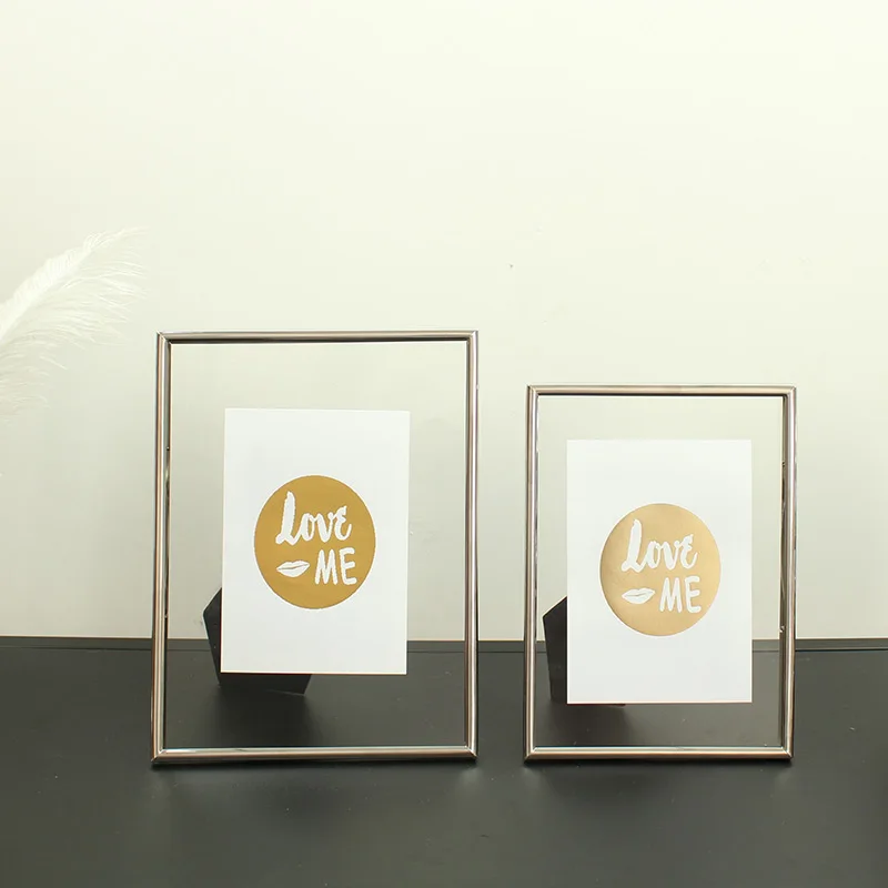 American Style Hanging Wall rahmen Combination Creative Glass Metal Photo Frame High quality unique simple style home decoration