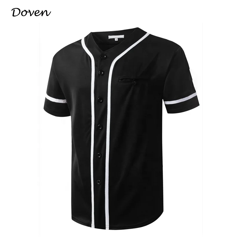 American blank buttoned baseball jersey