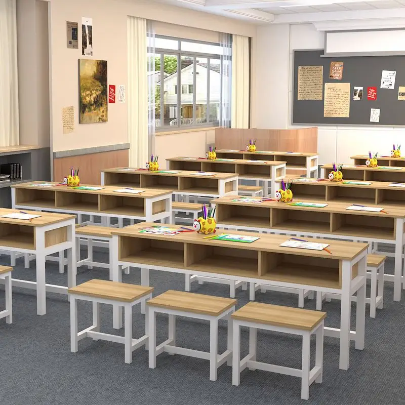 Training table tutorial class with drawers dormitory school desks and chairs