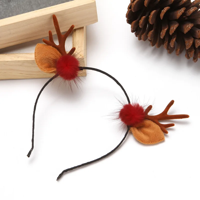 Deer Antler Headband Reindeer Fawn Horn Hair Accessories for Christmas