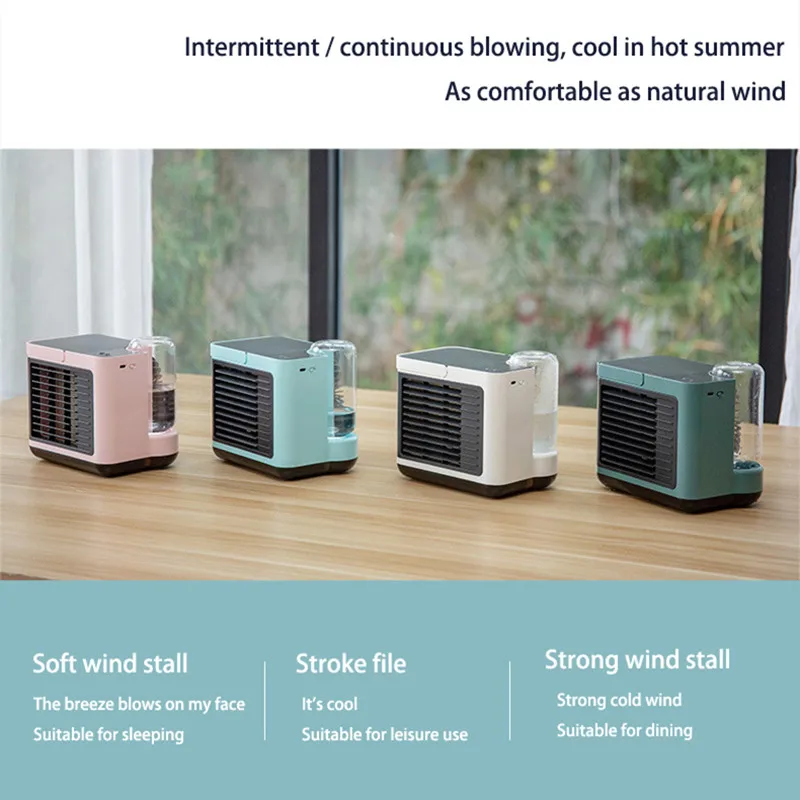 Portable mini negative ion air conditioner with rechargeable warm light air conditioner split unique innovative products to sell