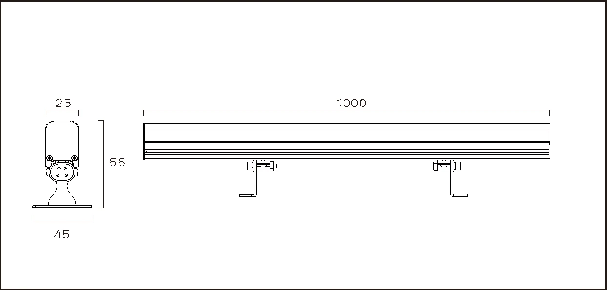 Светодиодная Водонепроницаемая линейная лампа IP66, 8 пикселей, 10 пикселей, 12 пикселей на метр