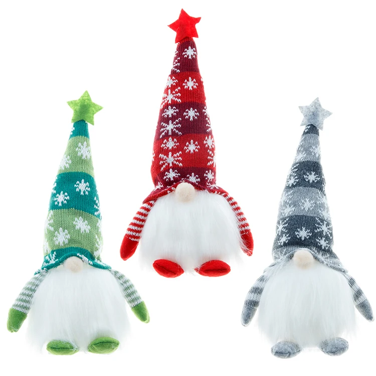 New Arrival Xmas LED Light Faceless Dwarf Rudolph Plush Doll Fabric Gnomes Felt Toys Christmas Decoration Juguetes De Navidad