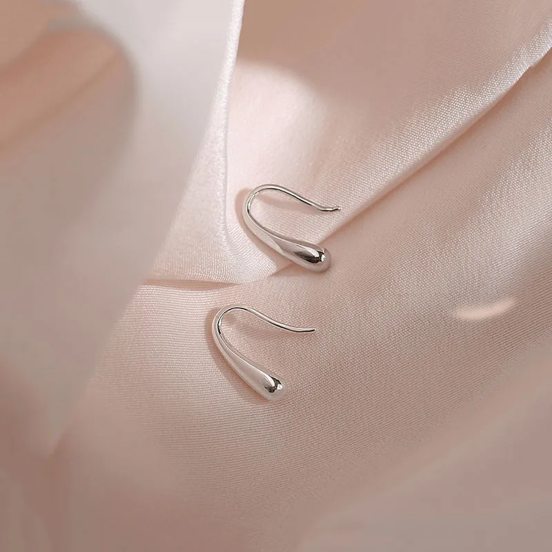 Personality Water Drop Silver Rose Gold Earrings Color Small Cute Earring For Women