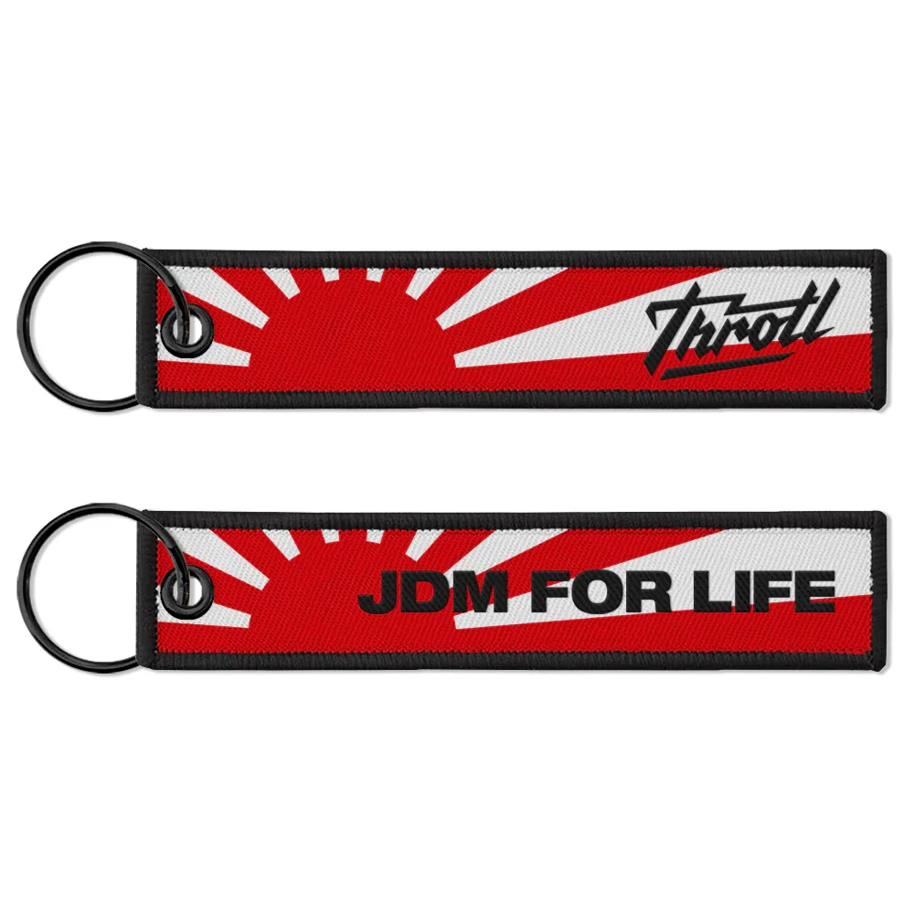 Motorcycle Keychain for Driver Woven Key Chain for Men Gifts and Cars Embroidery Keyring Jet Tag