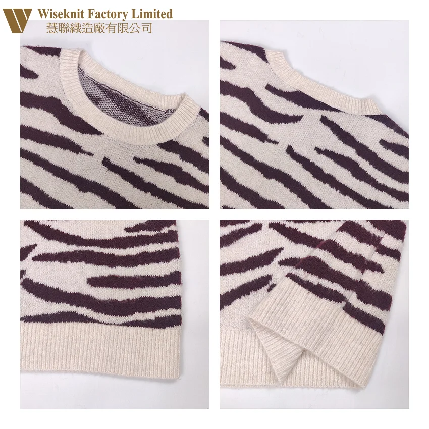 Oversized Knit y2k button striped pattern raw edge V neck Cotton Color Block Striped Knit Pullover Sweater Jumper Top for Wom
