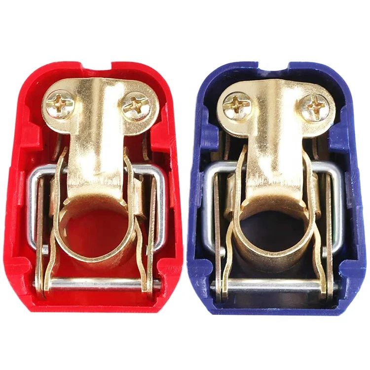 Red/Blue Pair Quick Release Battery Connector Clamp Car Battery Cable Terminal (60687381947)