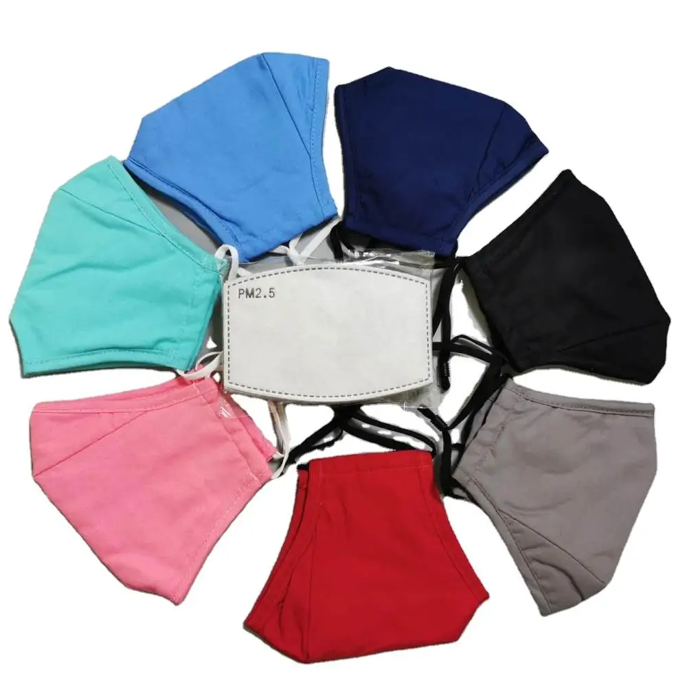 Unisex Face Cotton Masks with a pocket for Activated Carbon Filter,Washable,Reusable and Breathable Cotton Fabric,Indoor Outdoor