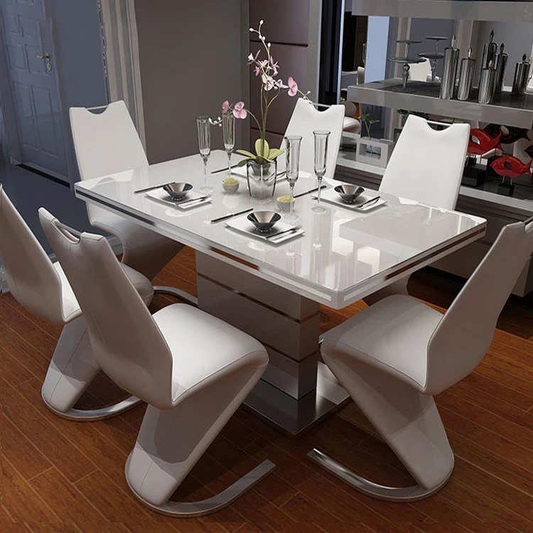 luxury eating table dining table set extendable tables with 4 6 8 10 dining chairs set