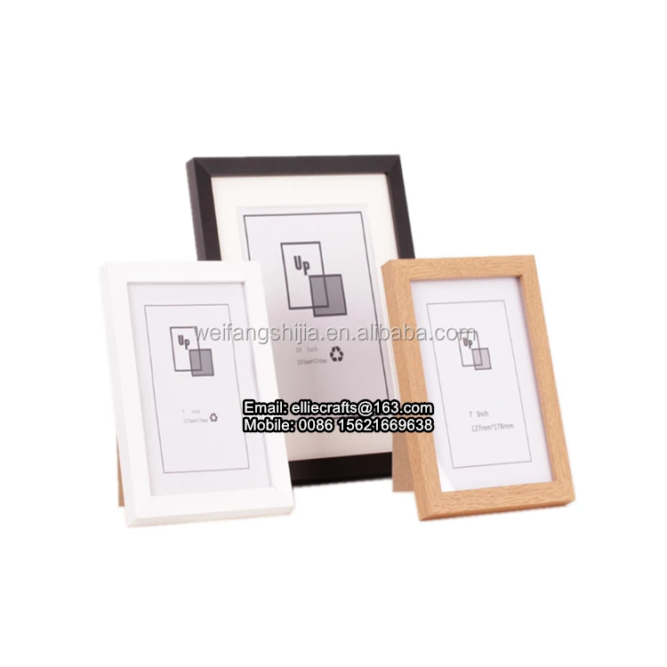 Wholesale 4x6 5x7 6x8 8x10 Black MDF Photo Frame Wooden Picture Frame A4 A3 A2 A1