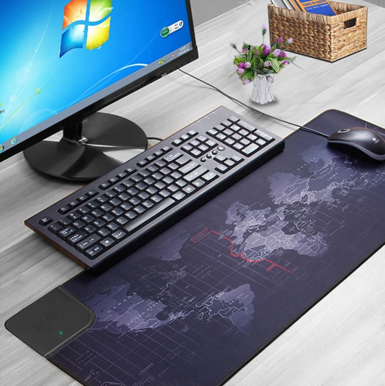 Пользовательский Дизайн Беспроводное зарядное устройство игровой коврик для мыши