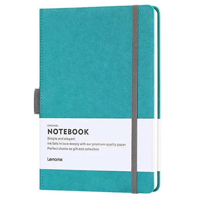 
Thick Classic Notebook with Pen Loop with Pocket Leather Journal notebook 