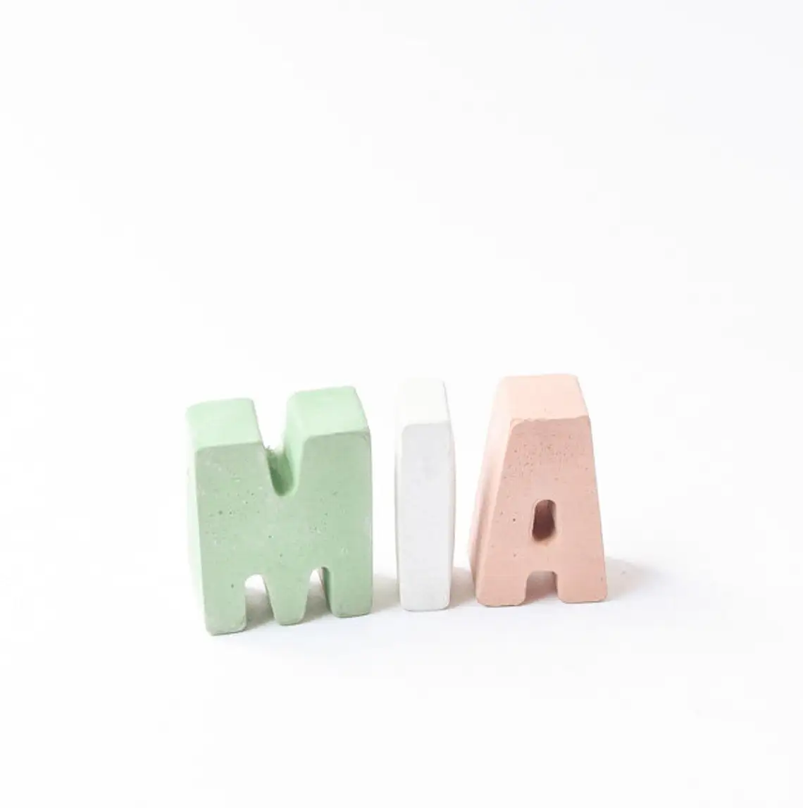 modern home decor cement name letters concrete nursery name sign for kids baby room decor